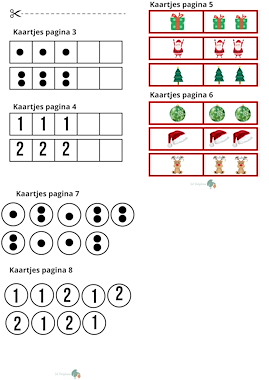 Lesmateriaal plakmap: tellen tot 2 - thema kerst van auteur ondersteuner Delphine slide 3
