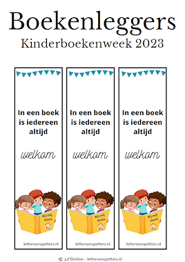 Lesmateriaal Boekenleggers Welkom van auteur Juf Bertine slide 1