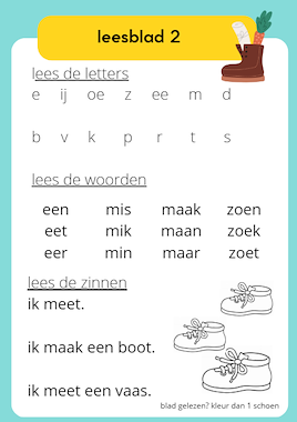 Lesmateriaal leesblaadjes  van auteur Juffen eersteklas slide 2