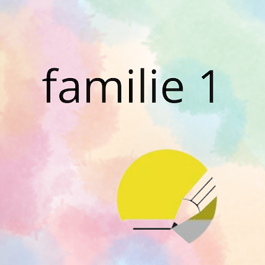 Lesmateriaal AN - mijn familie (deel 1) - spel 5: woorden schrijven/stemp van auteur Peggy Van Rompaey