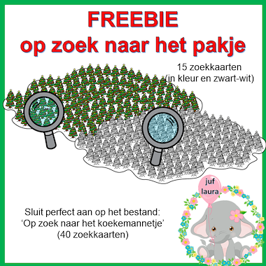 Lesmateriaal FREEBIE: op zoek naar het pakje van auteur Juf Laura