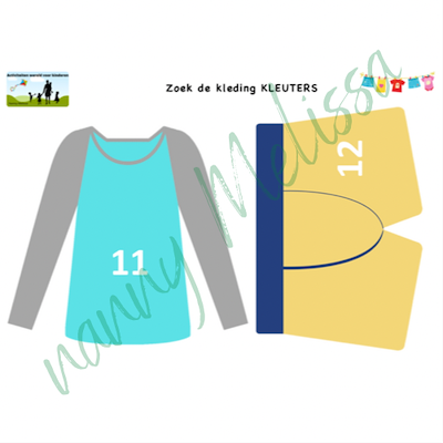 Lesmateriaal Thema kleding - zoek de kleding KLEUTERS van auteur Nanny Melissa slide 3
