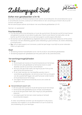 Lesmateriaal Zaklampspel Sinterklaas - getalbeelden van auteur De klas van juf Laura slide 4