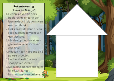 Lesmateriaal Sprookjes - rekentekening (Hans en Grietje) van auteur De kleuters van juf Naomi