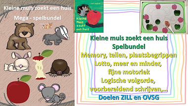 Lesmateriaal kleine muis zoekt een huis - mega-spelbundel bij prentenboek van auteur Little Play Friends
