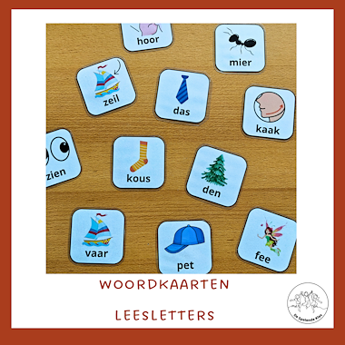 Lesmateriaal Woordkaarten leesletters van auteur De Spelende Klas