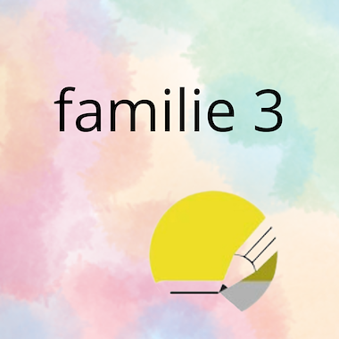 Lesmateriaal AN - mijn familie (deel 3) - spel 5: woorden schrijven/stemp van auteur Peggy Van Rompaey
