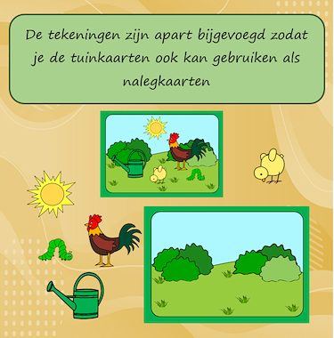 Lesmateriaal Geheugenspel De lentetuin ( +gratis nalegfiguurtjes) van auteur Jabbedabbedoe slide 4