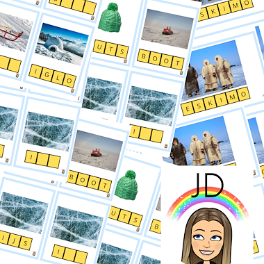 Lesmateriaal Letters na leggen winter van auteur De klas van juf Daisy slide 1