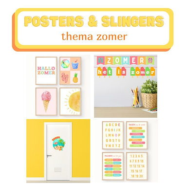 Lesmateriaal Posters en slingers thema zomer van auteur Logopedie Ideetjes
