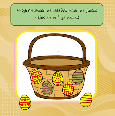 Lesmateriaal Beebotspel Paaseitjes verzamelen van auteur Jabbedabbedoe slide 4