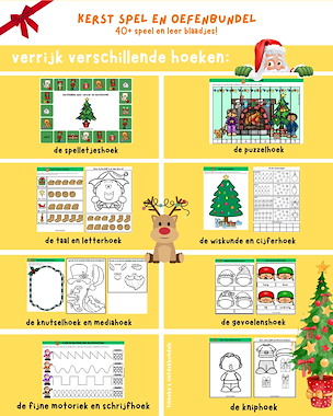 Lesmateriaal Kerst spel en oefenbundel: 40+ spelblaadjes!  van auteur Tinnekes ontdekbundels slide 4