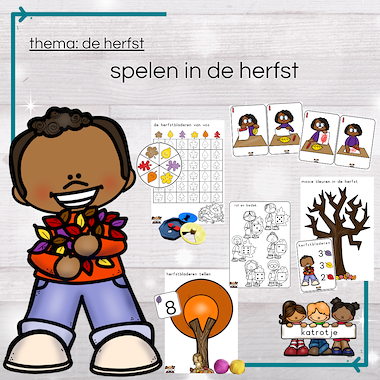 Lesmateriaal Spelen in de herfst van auteur katrotje slide 1