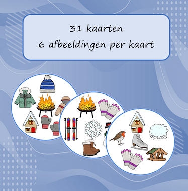 Lesmateriaal Zoek dezelfde (dobble) Winter van auteur Jabbedabbedoe slide 2