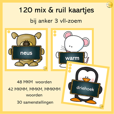 Lesmateriaal 120 mix en ruil kaartjes anker 3 van auteur JufJoyceKuenen slide 1