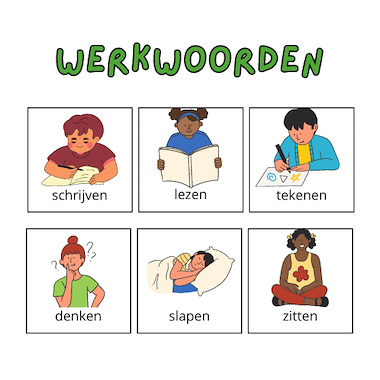 Collectie van lesmaterialen met onderwerp Werkwoorden van auteur deklasvankaat