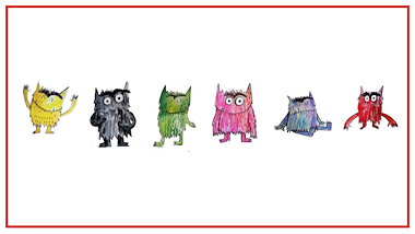 Collectie van lesmaterialen met onderwerp Het Kleurenmonster van auteur Juf Steffi