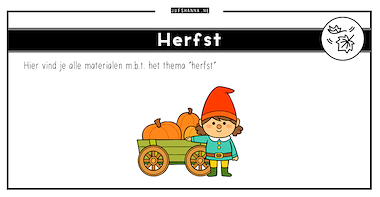 Collectie van lesmaterialen met onderwerp Thema herfst van auteur Juf Shanna