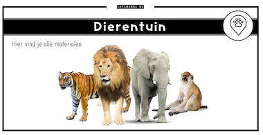 Collectie Dierentuin van onderwijs lesmaterialen van auteur Juf Shanna