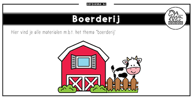 Collectie van lesmaterialen met onderwerp Thema boerderij van auteur Juf Shanna